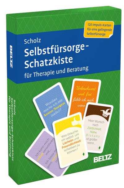Selbstfürsorge-Schatzkiste für Therapie und Beratung, 120 Karten