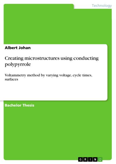 Creating microstructures using conducting polypyrrole