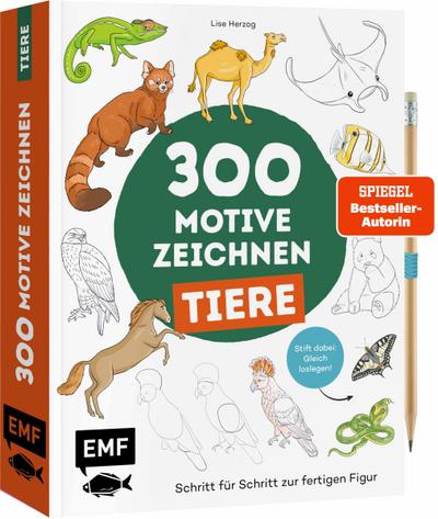 300 Motive zeichnen - Tiere