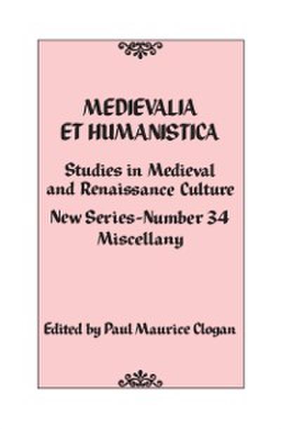 Medievalia et Humanistica, No. 34