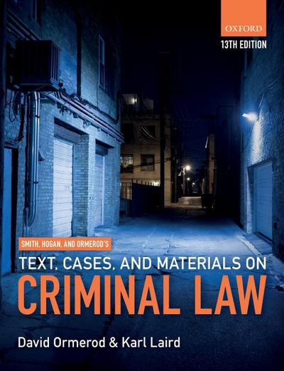 SMITH HOGAN TEXT,CASE,MAT CRIM LAW 13E P