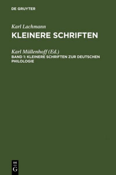 Kleinere Schriften zur deutschen Philologie