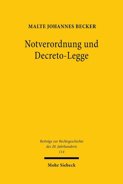 Notverordnung und Decreto-Legge