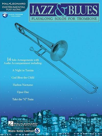 Jazz & Blues Playalong Solos for Trombone Book/Online Audio [With CD (Audio)]