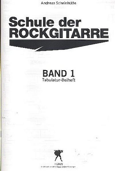 Schule der Rockgitarre Band 1 : Tabulatur-Beiheft