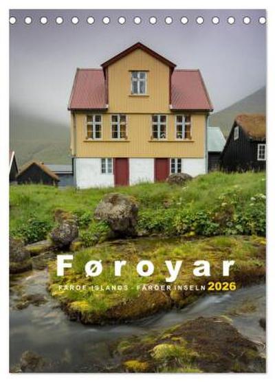 Føroyar - Faroe Islands - Färöer Inseln (Tischkalender 2026 DIN A5 hoch), CALVENDO Monatskalender