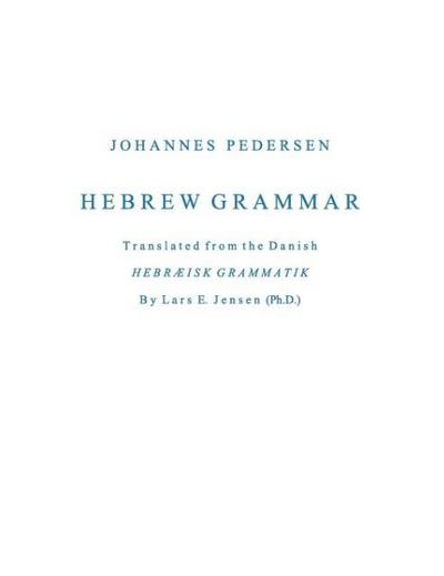 Hebrew Grammar