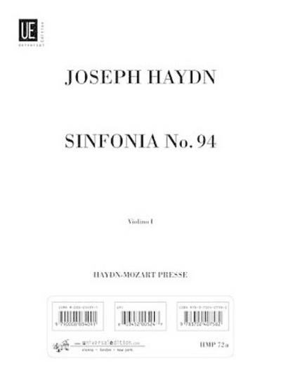 Sinfonia Nr. 94 "Paukenschlag" G-Dur Hob. I:94 für Orchester Violine 1