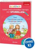 Zwei Freundinnen und ein neugieriger Welpe