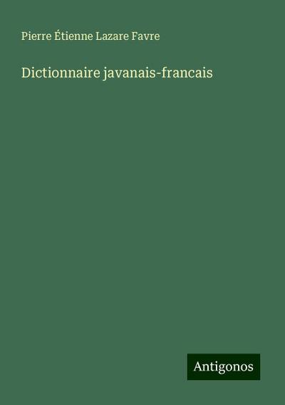 Dictionnaire javanais-francais