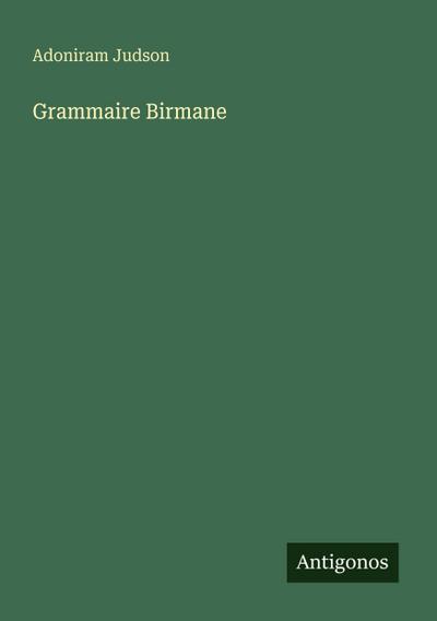 Grammaire Birmane