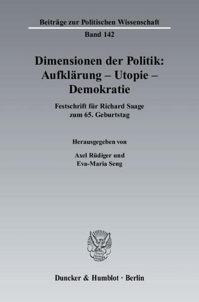 Dimensionen der Politik: Aufklärung - Utopie - Demokratie.