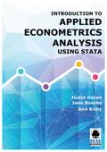 Introduction to Applied Econometrics Analysis Using Stata