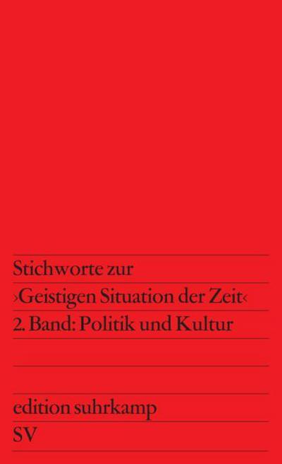 Stichworte zur ’Geistigen Situation der Zeit’
