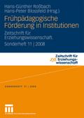 Frühpädagogische Förderung in Institutionen