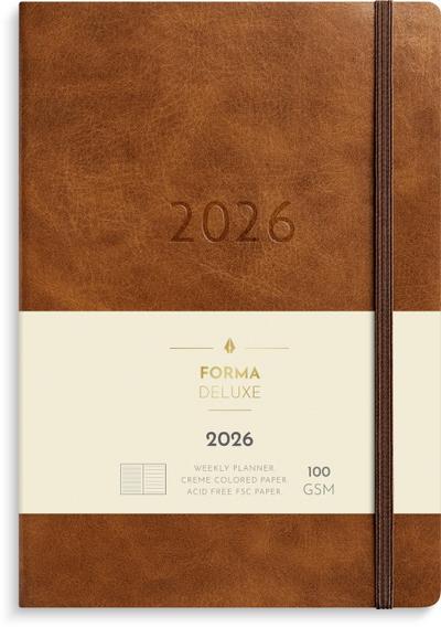 Burde Kalender 2026 Kalender 2026 Agency A5 Forma Deluxe braun