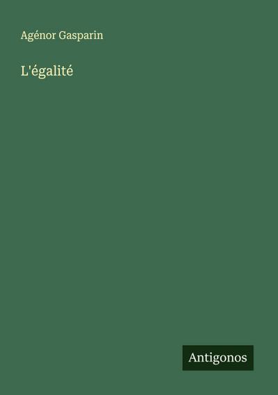 L’égalité