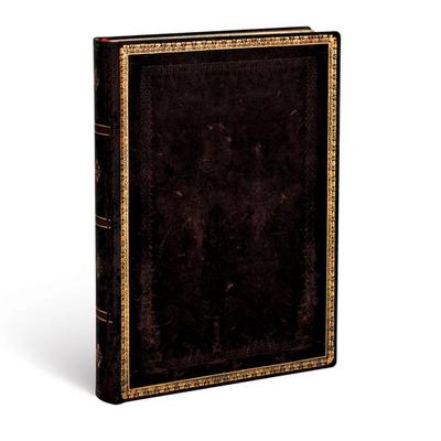Paperblanks Black Moroccan Old Leather Collection Softcover Flexi MIDI Lined 240 Pg 100 GSM