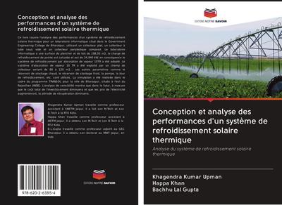 Conception et analyse des performances d’un système de refroidissement solaire thermique