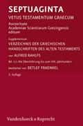 Verzeichnis der griechischen Handschriften des Alten Testaments 1