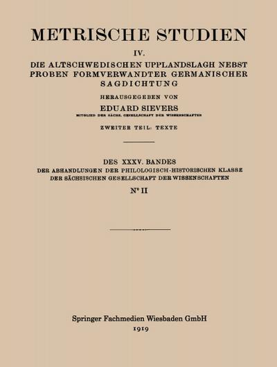 Metrische Studien