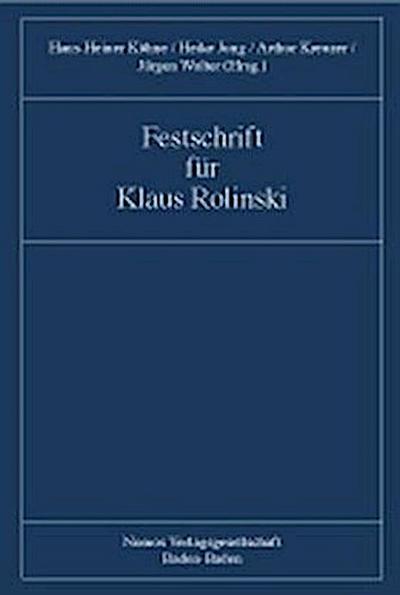 Festschrift für Klaus Rolinski