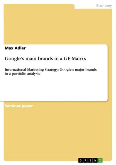 Google’s main brands in a GE Matrix
