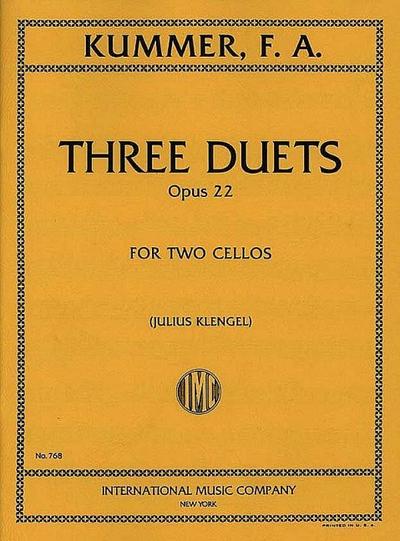 3 Duets op.22for 2 violoncelli