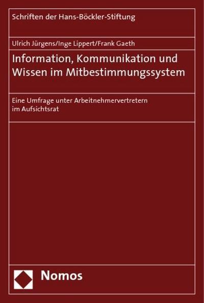 Information, Kommunikation und Wissen im Mitbestimmungssystem