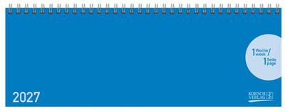 Tischquerkalender Classic Colourlux blau 2027