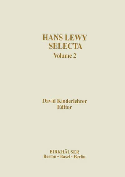 Hans Lewy Selecta