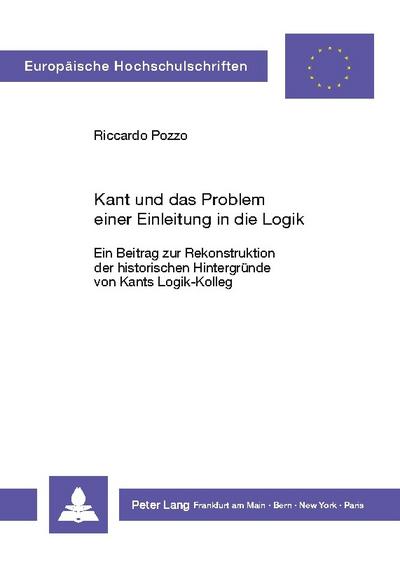 Kant und das Problem einer Einleitung in die Logik