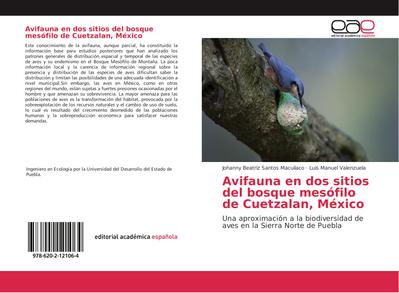 Avifauna en dos sitios del bosque mesófilo de Cuetzalan, México