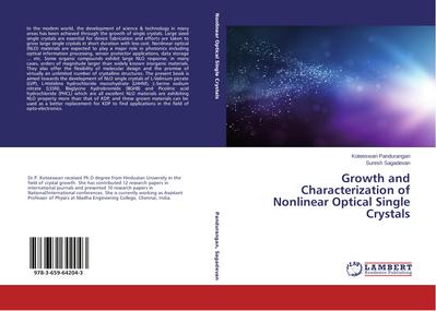 Growth and Characterization of Nonlinear Optical Single Crystals