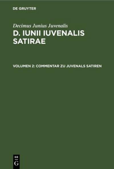 Commentar zu Juvenals Satiren