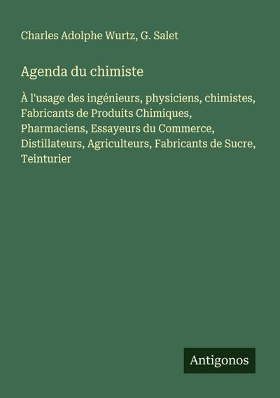 Agenda du chimiste