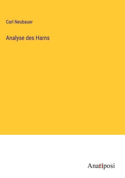 Analyse des Harns