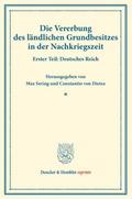 Die Vererbung des ländlichen Grundbesitzes in der Nachkriegszeit.