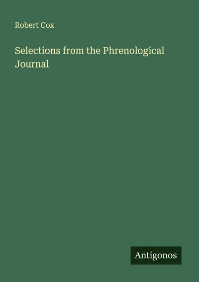 Selections from the Phrenological Journal