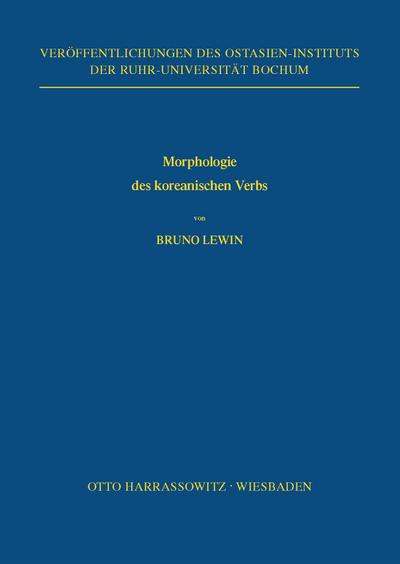 Morphologie des koreanischen Verbs