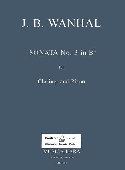 Sonate B-Dur Nr.3für Klarinette und Klavier