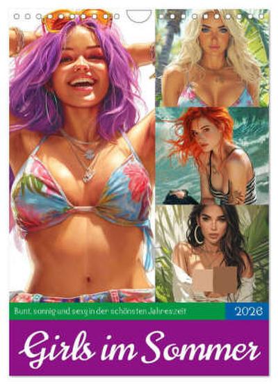 Girls im Sommer. Bunt, sonnig und sexy in der schönsten Jahreszeit (Wandkalender 2026 DIN A4 hoch), CALVENDO Monatskalender