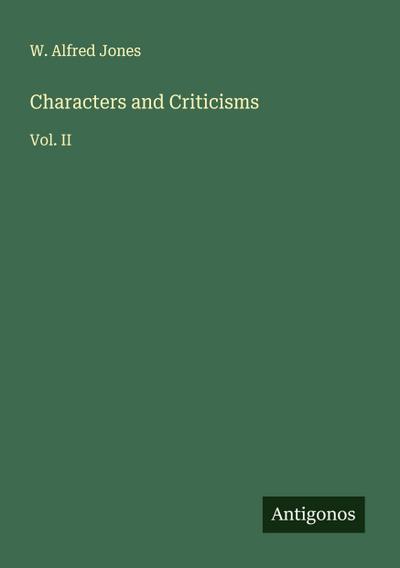 Characters and Criticisms