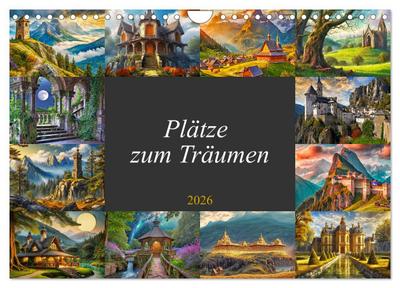 Plätze zum Träumen (Wandkalender 2026 DIN A4 quer), CALVENDO Monatskalender
