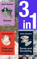 Jane Austen: Three Novels in One (3in1-Bundle). Emma, Pride and Prejudice, Sense and Sensibility von Jane Austen | Ebook
