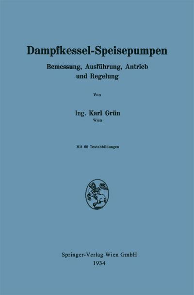 Dampfkessel-Speisepumpen