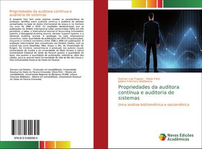 Propriedades da auditora contínua e auditoria de sistemas