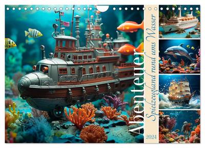 Abenteuer Spielzeugland rund ums Wasser (Wandkalender 2024 DIN A4 quer), CALVENDO Monatskalender