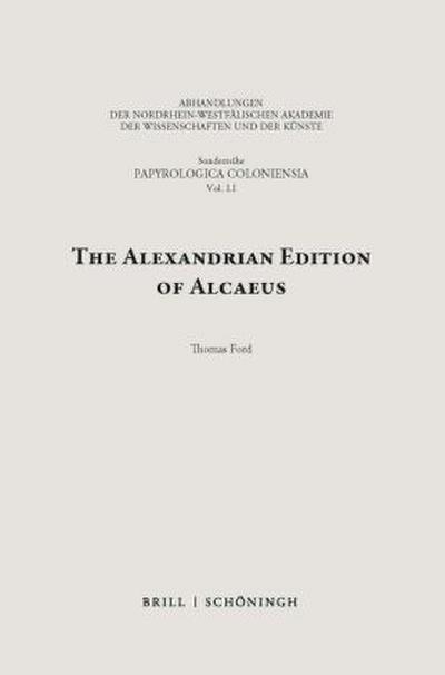 The Alexandrian Edition of Alcaeus