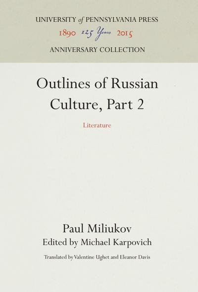 Outlines of Russian Culture, Part 2